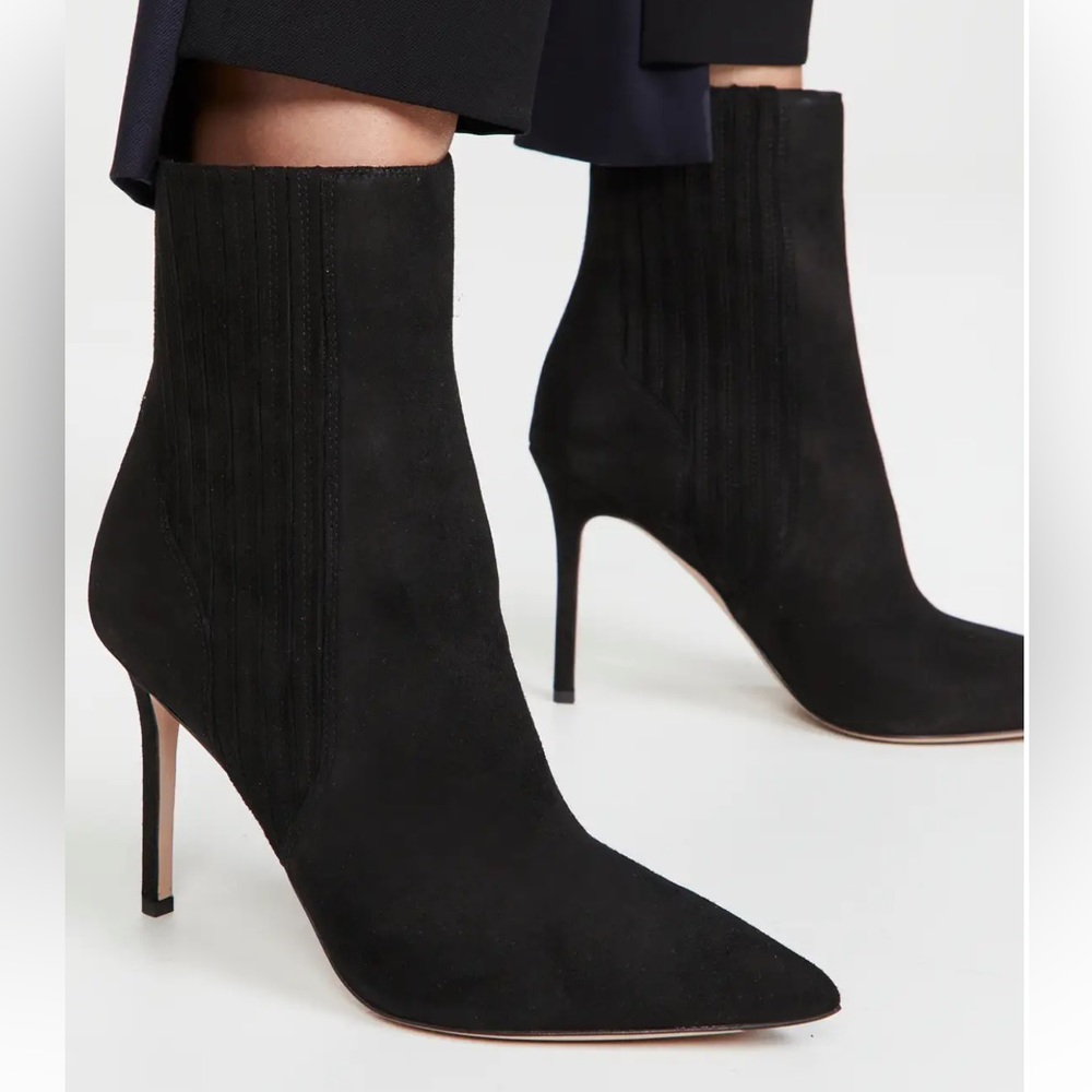 Veronica Beard Boots Lisa Suede Heeled Booties